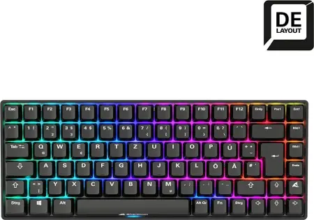 Sharkoon Skiller SGK50 S3 PBT, schwarz, LEDs RGB, hot-swap, Gateron G Pro 3.0 YELLOW, USB, DE