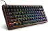 Sharkoon Skiller SGK50 S3 Wood PBT, schwarz, LEDs RGB, hot-swap, Gateron G Pro 3.0 YELLOW, USB, DE