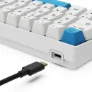 Sharkoon Skiller SGK50 S4 Gen2 PBT, White, LEDs RGB, hot-swap, Gateron G Pro 3.0 YELLOW, USB, DE