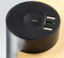 3-fach Tischsteckdose "CT-KS 3" USB-A + C, 20W PD, 3m, schwarz