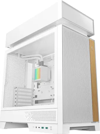DeepCool CL6600 WH, weiß/braun, Glasfenster
