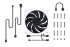 Alphacool Apex Stealth Metall Lüfter 2500rpm Weiß (140x140x25mm)