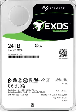 Seagate Exos X X24 24TB, 24/7, 512e/4Kn / 3.5" / SATA 6Gb/s